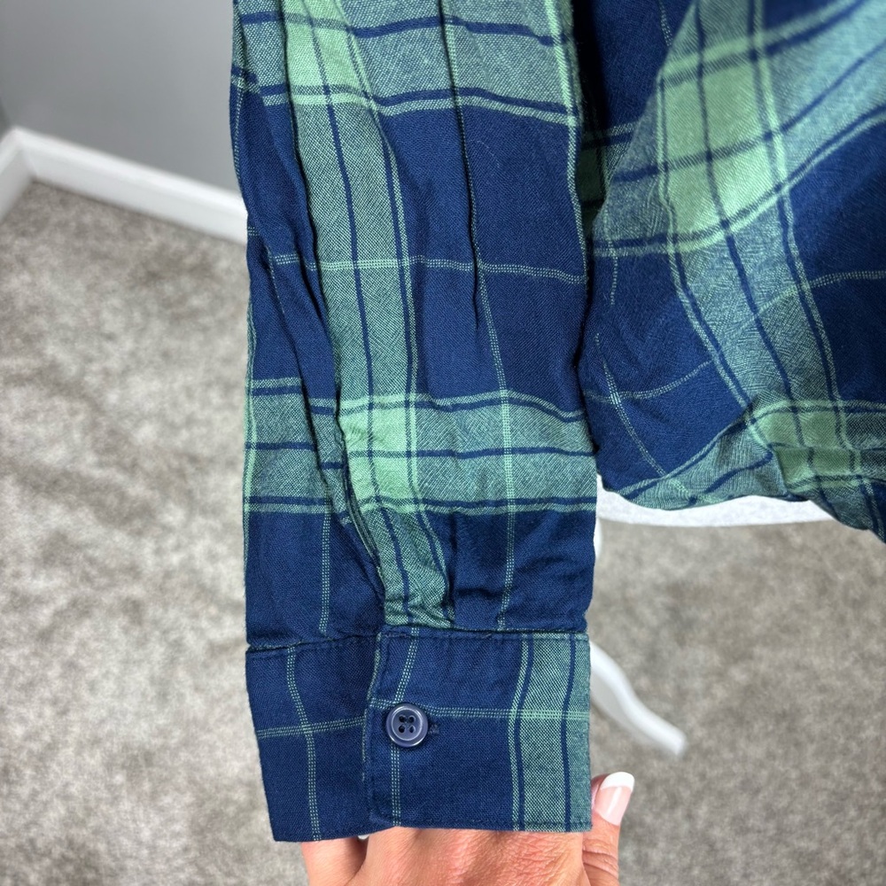 Splendid Plaid Wrap Blouse Size S - Picture 2 of 7